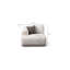Modern 3-Seat Sofa, White Fabric Upholstery, 114.2 x 41.3 x 33.5 inches | Durable Wood & Chipboard Frame, 100% Polyester, Dry-Cleanable | Comfortable Fixed Back & Arm Rest, 28 DNS Layered Foam | Stylish Addition to Living Room or Office