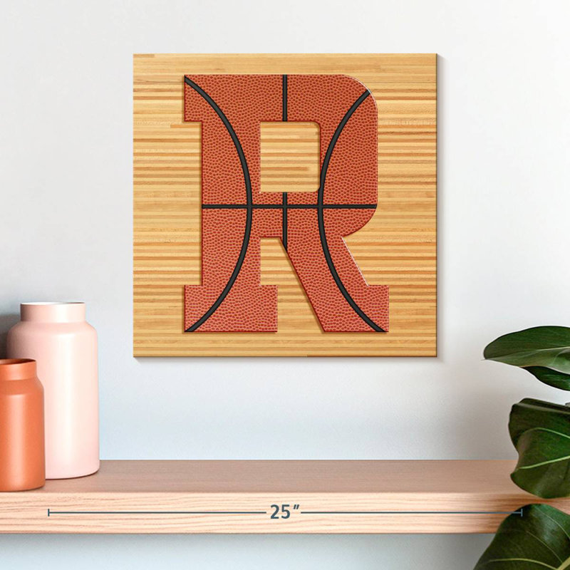 Lettre R Tergel Basketball, H 16 po x l 16 po