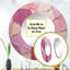 Rose mauve minimaliste Poteries - grand miroir spirales abstraites, miroir mural rond rose, impression sur métal-99624262
