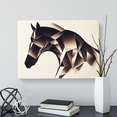 Hopeful Abstract Horse - Wrapped Canvas