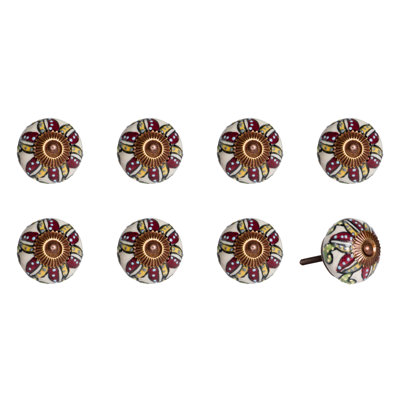 Hand Painted Colaluca Diameter Mushroom Knob