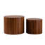 Table basse ronde en bois pour le salon et les petits espaces