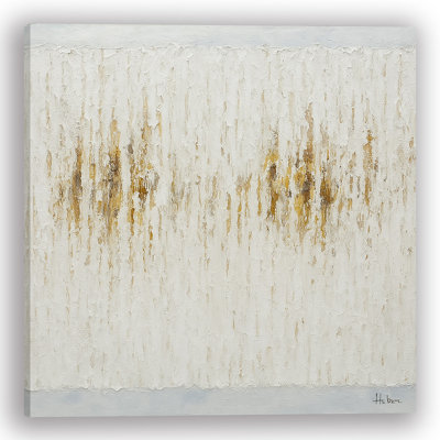 «Golden Whisper» - Toile abstraite texturée
