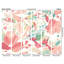 Murale fleurs fluides corail-1857153766