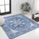 Abhirami Ornate Medallion Machine-Washable Blue/Navy Rug