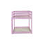 Solid wood double decker bed with ladder, upper and lower bed platforms use reinforced beams