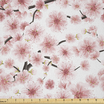Dawain Sakura Tree with Buds and Multiplexed Stamens Multi-Purpose Fabric
