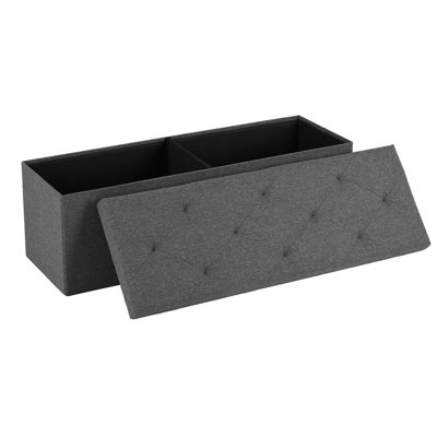 43in Foldable Storage Ottoman Bench