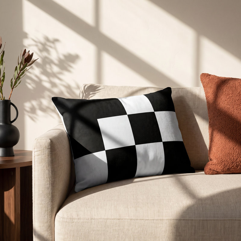 York Geometric Indoor/Outdoor Throw Pillow, Turquoise