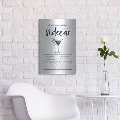  Art mural en métal «Sidecar» par 16 po x 24 po