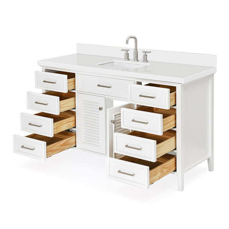 Ensemble de meuble-lavabo simple 61 po Bodhin, Blanc