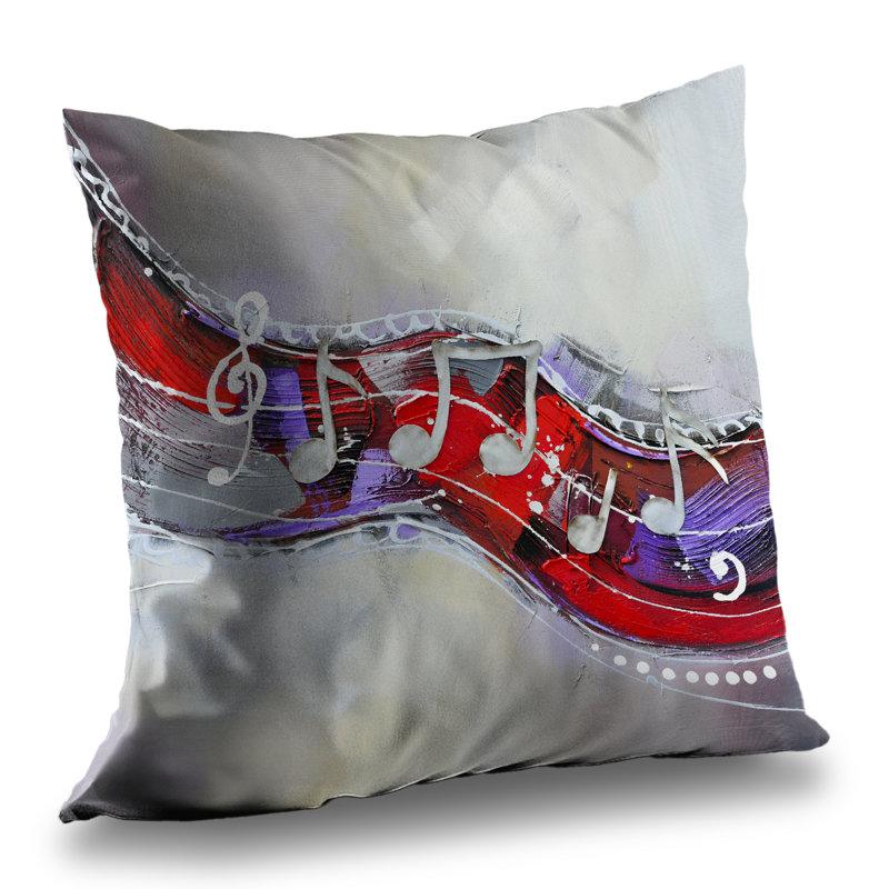 Symphony Contemporary Red Poly Twill Throw for Home Decor