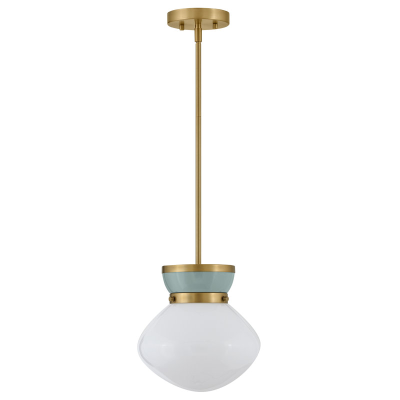 Luminaire suspendu 1 lumière Vanessa, Or / Bleu