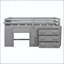 Lit mezzanine simple avec armoire de rangement et tablettes-148623176