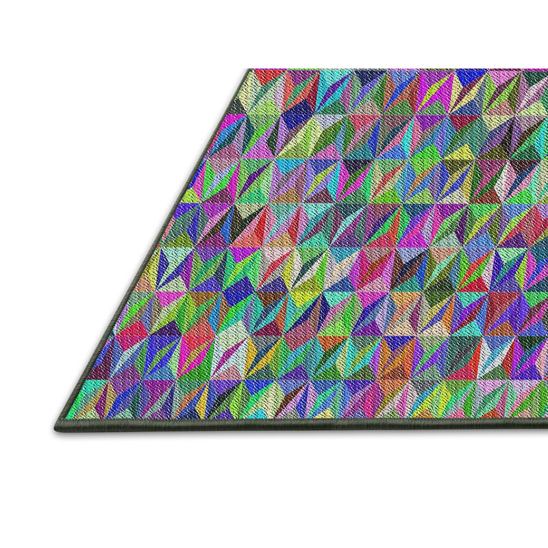 Geometric Indoor Rug, Rectangle 7' x 9'