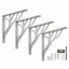 Rustic Tree Shelf L Brackets by Balin Designs (Chrome) for 8"-10” Shelves - Heavy-Duty Decorative Metal Mantel Bracket Supports - Easy Installation with Included Hardware - Set of 4