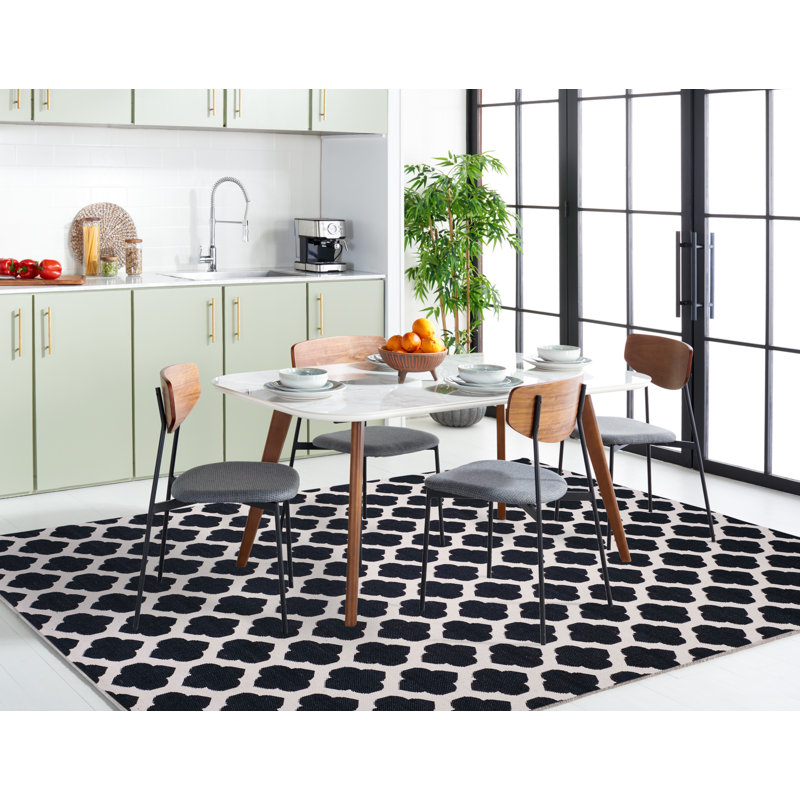Romona Hand Woven Cotton Geometric Rug, Rectangle 8' x 10'