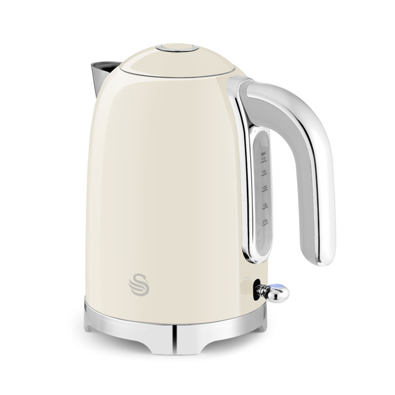 Swan Solace Cordless Kettle, Premium with a High Gloss Finish, Fast Boil, 360-Degree Base, Removable Limescale Filter, 1.7 Litres, 3000W