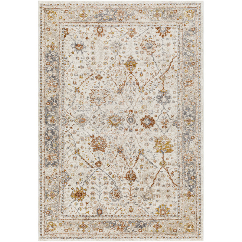 Tapis oriental tissé à la machine Hodder, Rectangle 5 pi 3 po x 7 pi 3 po
