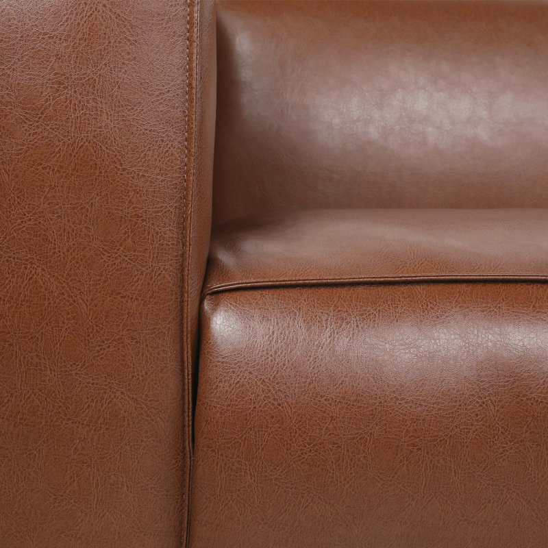 Canapé moderne en cuir 3 places au confort moelleux et au design élégant