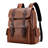 Leather Laptop Backpack For Men, Work Business Travel Office Backpack College Bookbag, Casual Computer Backpack Fits Notebook 15.6 Inch-1889166048