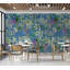 Murale botanique pelez et collez Christopher - Bleu jardin printanier-106566818