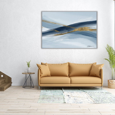 «Newness In Navy», reproduction d'art sur toile