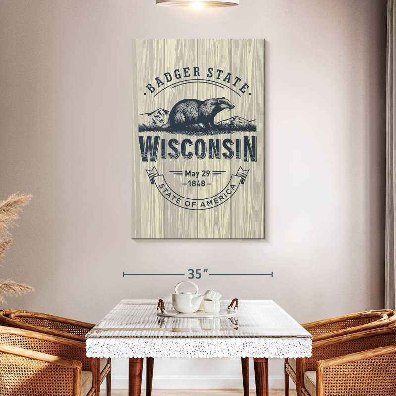 Aime Wisconsin Badgers, 48" H x 32" W