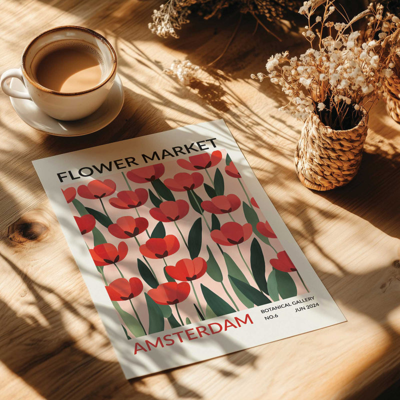 Amsterdam Flower Market I Print , H 20 po x l 16 po, Imprimé sans cadre, Ne s'applique pas