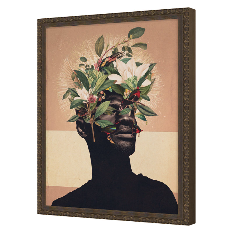 Birds Are My Real Origin Print by Moth, Frank, 28" H x 21" W, Gold