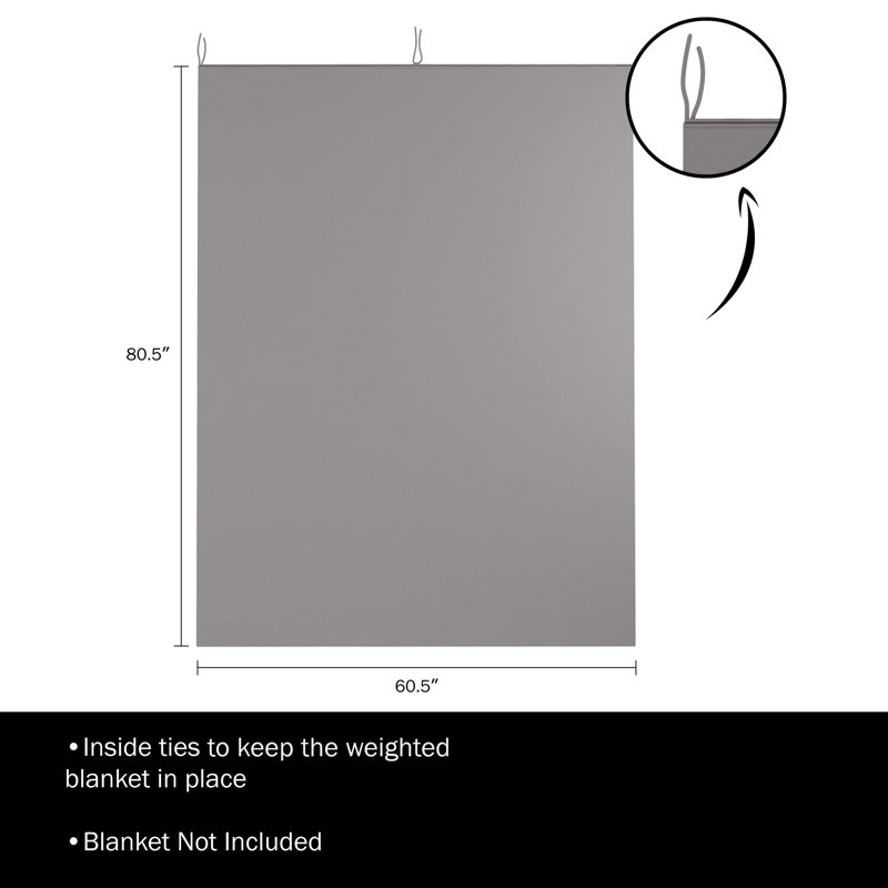 Duvet Cover- For Weighted Throw Blankets-Soft 100% Cotton, Zipper Closure & 10 Tie Points- Removable for Machine Wash