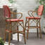 Extérieur et aluminium français, rouge, siège de 29,5 po, rouille, jardin et partie de 2 pour utilisation, aluminium, preuve, caractéristique