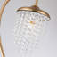 Lampe sur pied moderne en cristal doré 1 lumière Lusteria