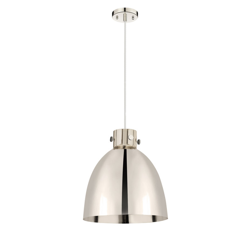 Luminaire suspendu 1 lumière, Nickel poli
