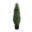 2 arbres topiaires artificiels, 3 arbres topiaires en cèdre artificiel-111312768