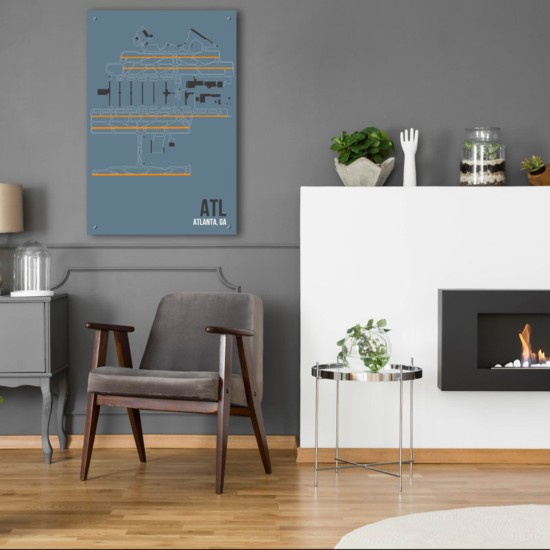 «ATL ATC» par O8 à gauche, verre acrylique Wal Art, H 36 po x l 24 po x P 0,2 po