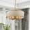 Lustre cylindrique à sept lumières avec abat-jours Berthine