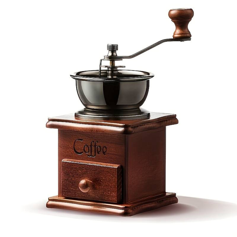 Le moulin manuel rétro, le noyau de broyage en céramique conserve l'arôme original des grains de café, le petit moulin à café à main