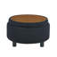 Table basse ronde avec rangement 25 pouces-9434482