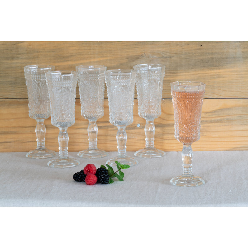 Ensemble de 6 oz Hillyer Ensemble de flûtes en verre, Transparent