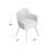 Stoltenberg Leather Seat Waiting Room Chair with Metal Frame - Grey