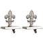 Fleur De Lis Christmas Stocking Holder - 5" - Set Of 2