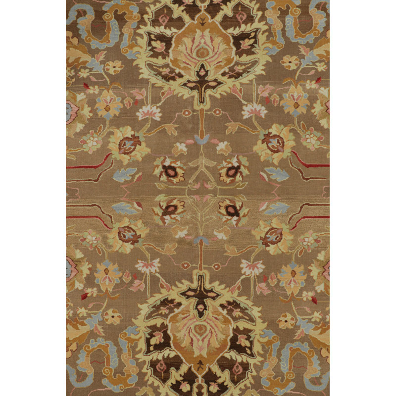 Rug & Kilim’S Persian Tabriz Style Rug In Beige-Brown With Floral Patterns
