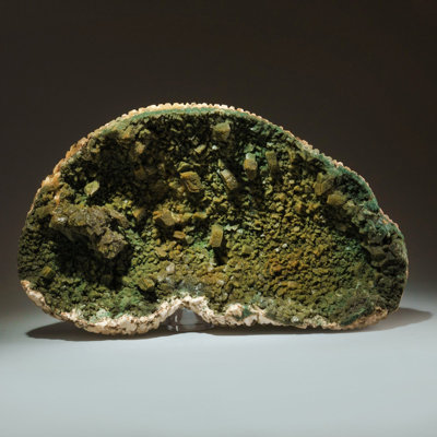 Céladonite incluse Heulandite d'Aurangabad, Maharashtra, Inde