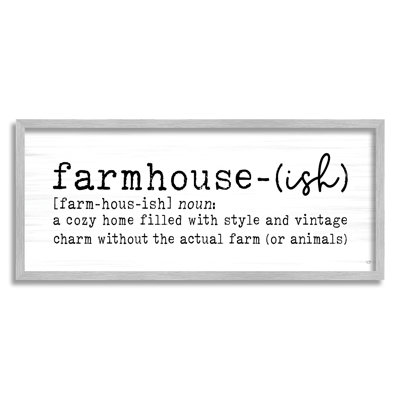 «Farmhouse-Ish Playful Définition», motif de bouleau - cadre flottant, impression sur toile