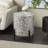 Cole And Grey Mother Of Pearl Shell Handmade Inlay Abstract Accent Table With Black Legs