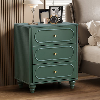 Doreatha 3-Drawer Fluted Nightstand