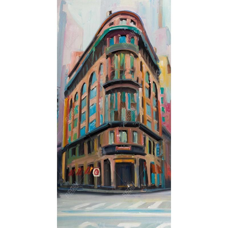 Brown Cities Canvas - New York Building Architecture Decor