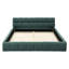 Grand cadre de lit tapissier grand avec tissu épais, lit plateforme grand format en chenille avec tête de lit et structure solide. Aucun sommier tapissier requis (68 po x 86,5 po x 23,5 po)-1370749891