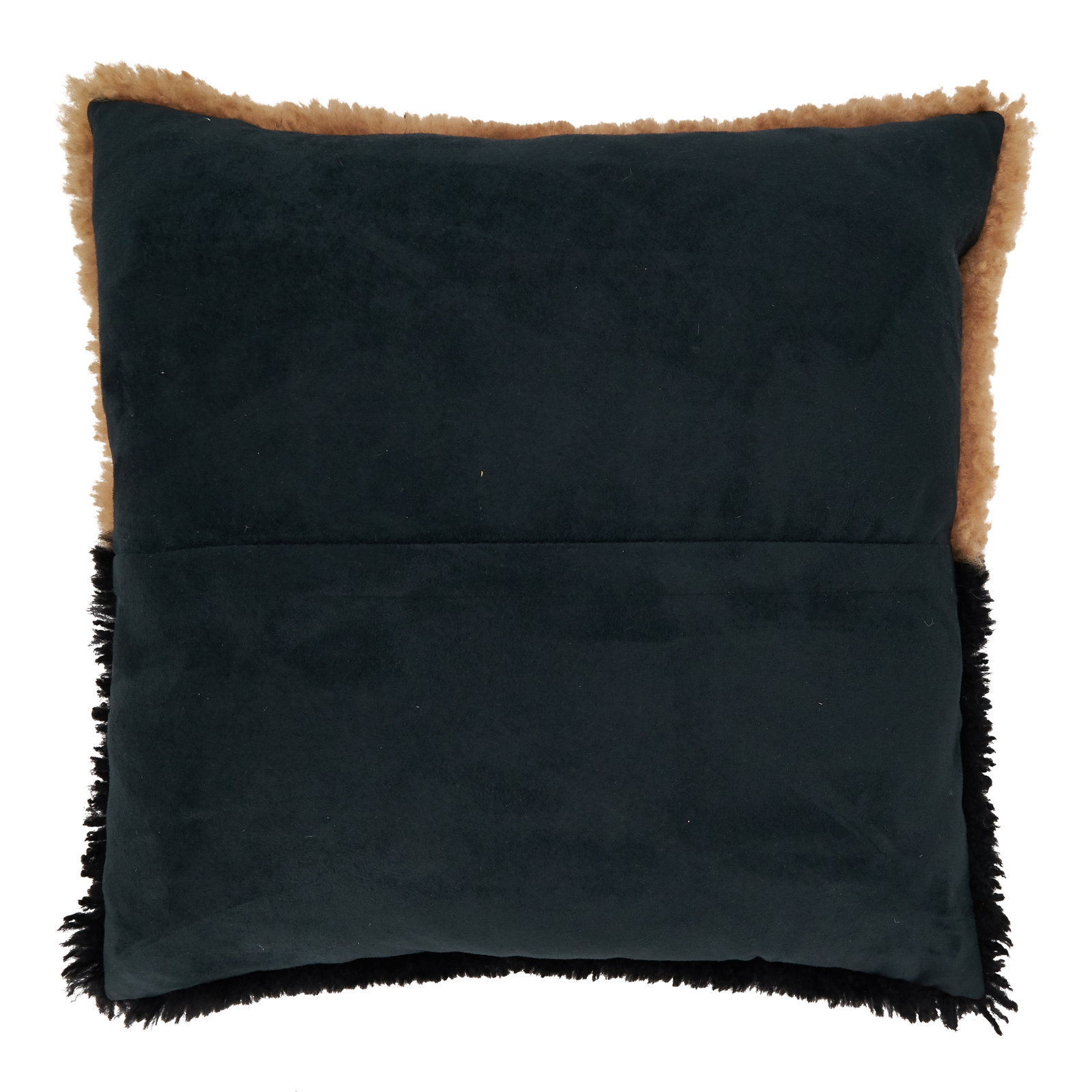 Shearling Collection Sheepskin Throw Pillow, Down, Brown